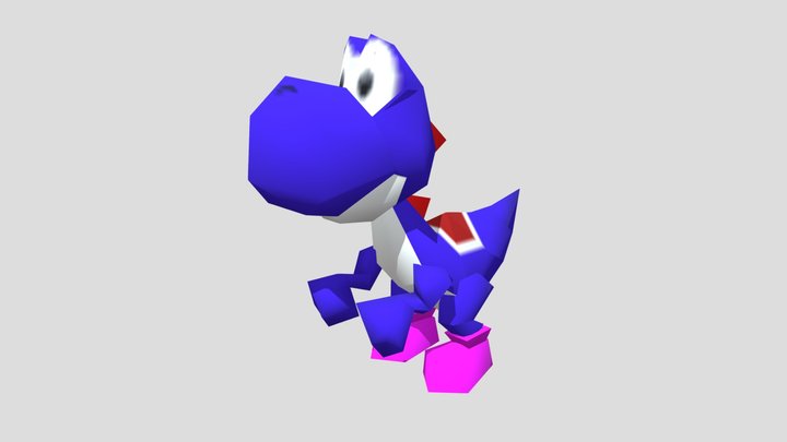 Super Smash Bros 64 - Blue Yoshi