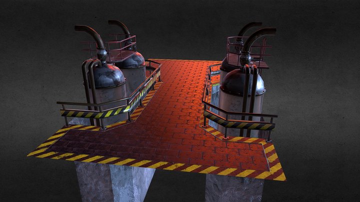 Industrial Coridor Modul 3D Model