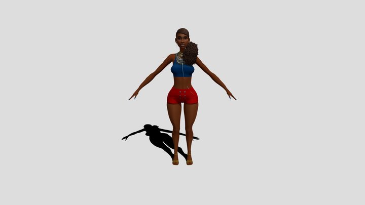black girl 3D Model