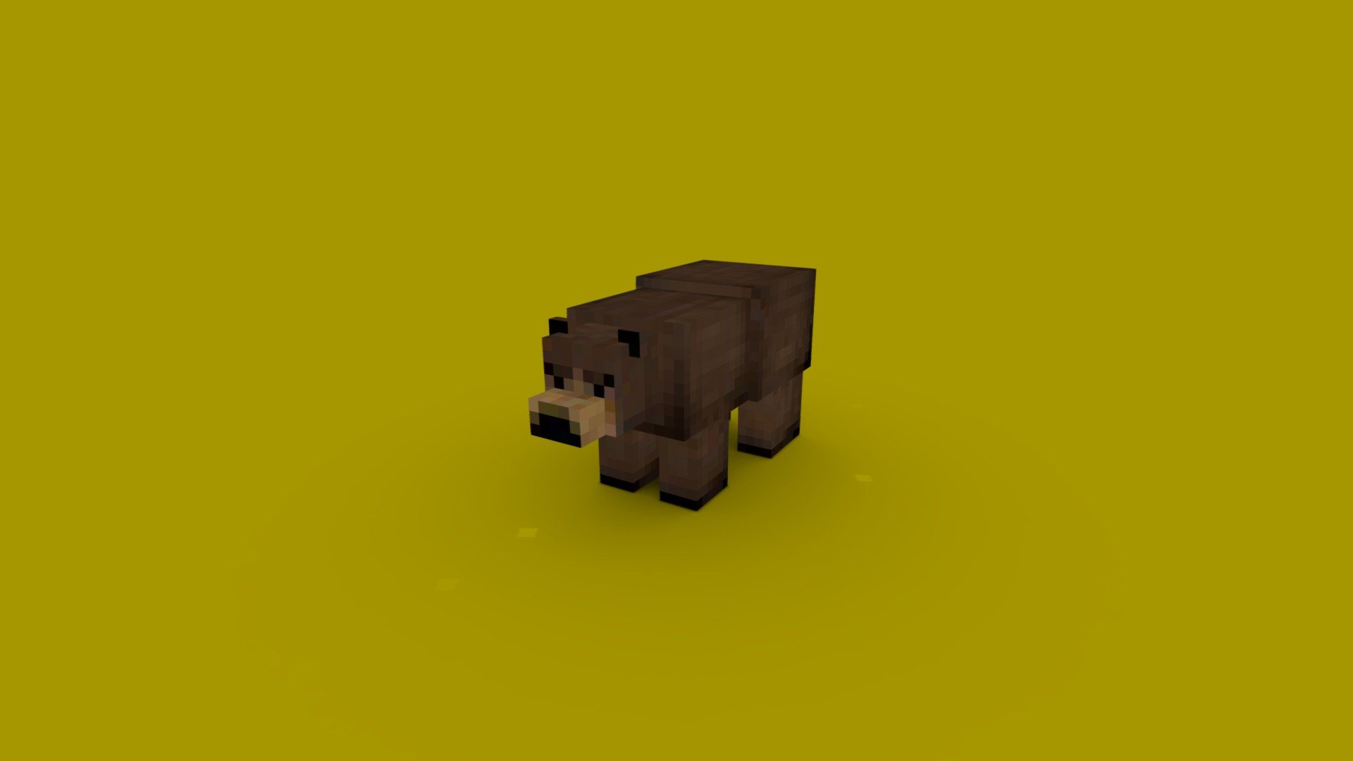 Minecraft GrizzlyBear Download Free 3D model by ContinuedOak [b91f3c0] Sketchfab