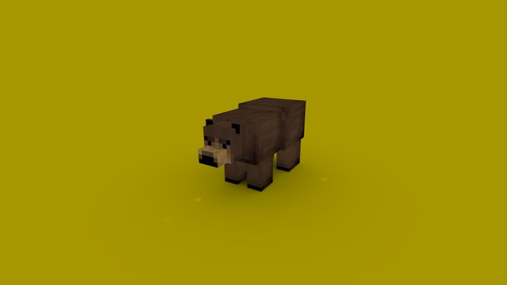 Minecraft GrizzlyBear 3D Model