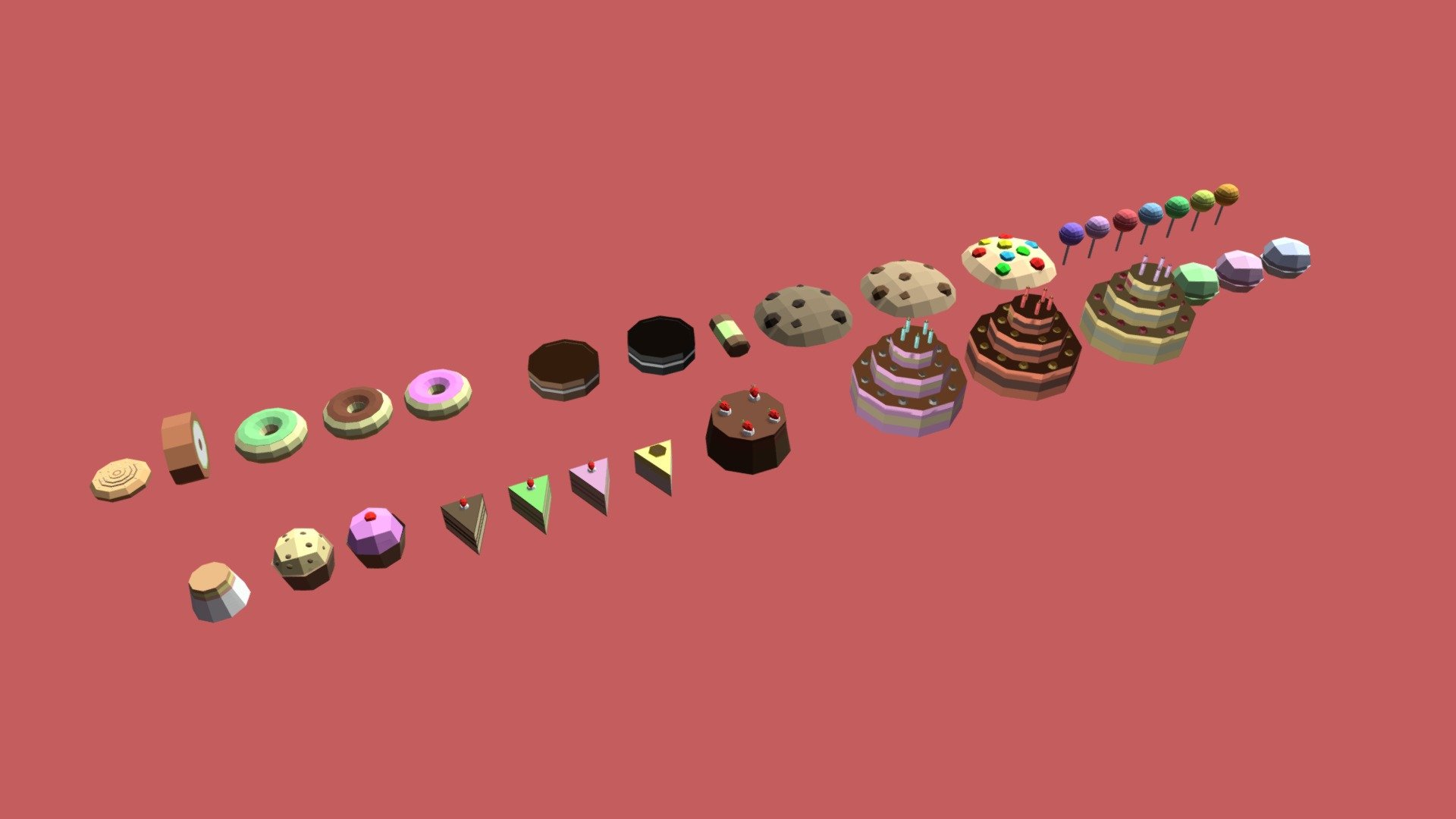 Low Poly Desserts - Buy Royalty Free 3D model by Anton.Kasian.Edberg ...