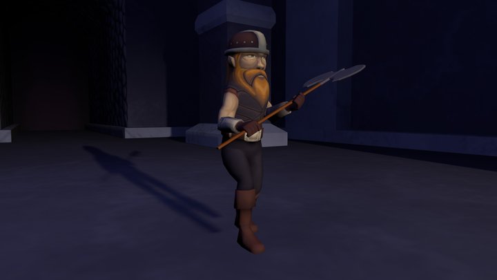 Dwarf adventurer 3D Model