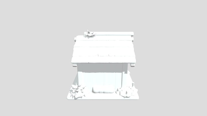 Rustic Wooden Cabin | Handcrafted 🌲 3D Model