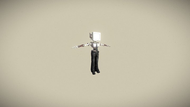 Computer Head - Robot Character 3D Model