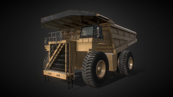 mining dump truck caterpillar-797b 3D Model