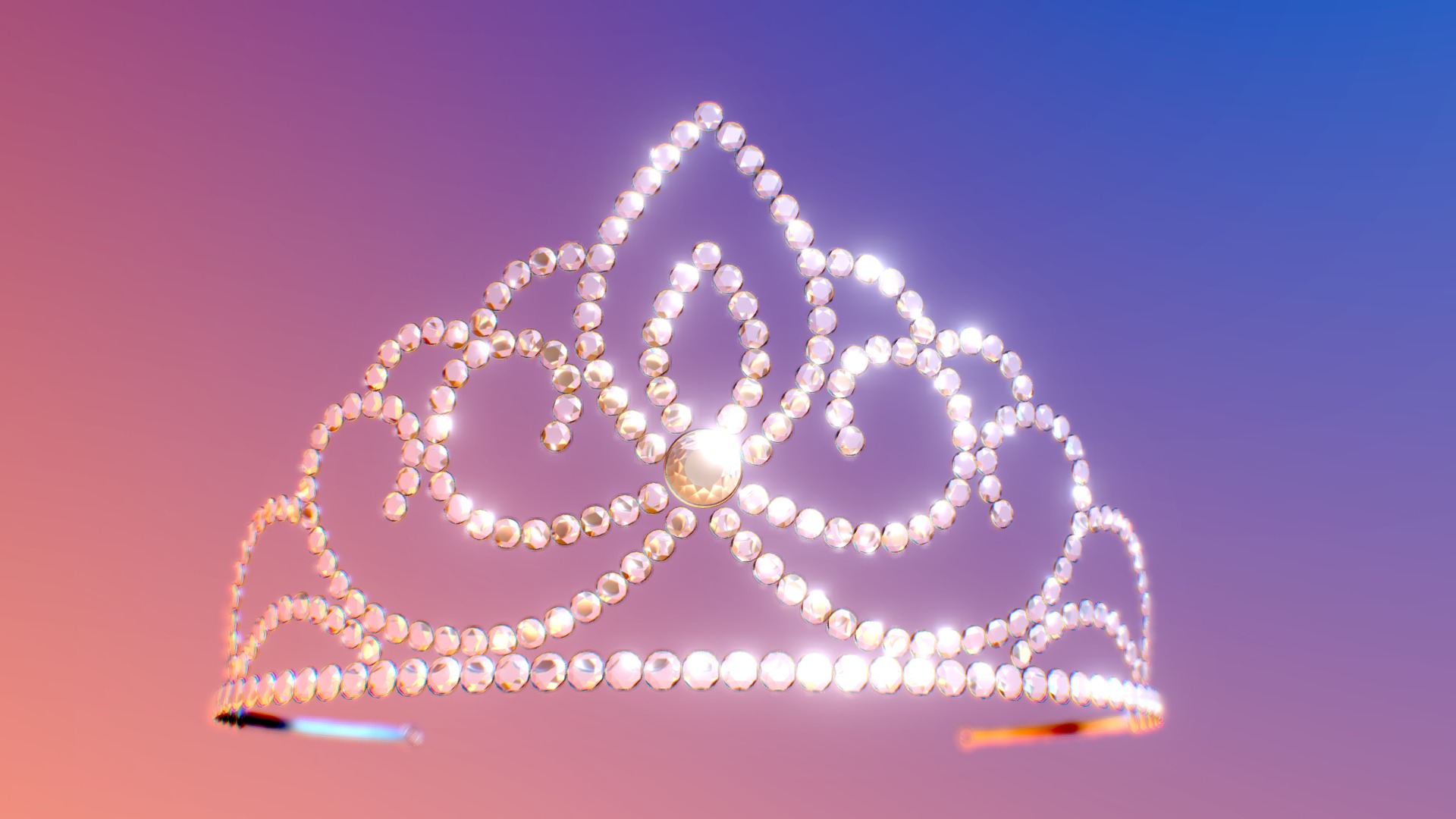 3D model Tiara - This is a 3D model of the Tiara. The 3D model is about a close-up of a necklace.