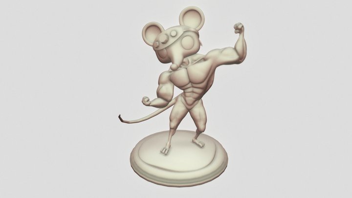 Shinobi Mouse Flexing 3D Model
