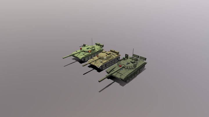 Minecraft Soviet Tanks 3D Model