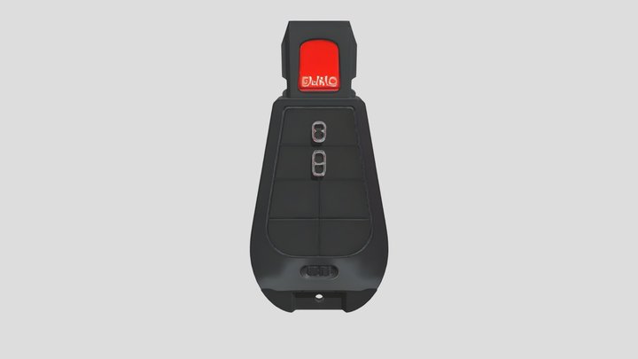 car remote control with buttons 3D Model