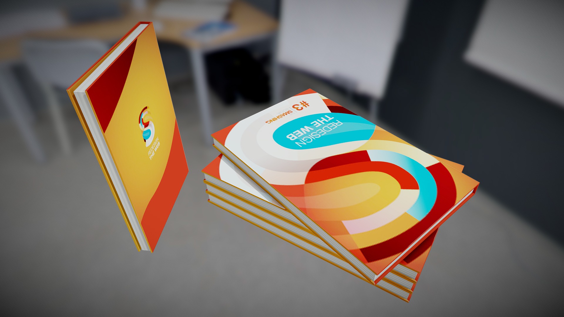 3D model Books – Low Poly - This is a 3D model of the Books - Low Poly. The 3D model is about a colorful ball on a table.