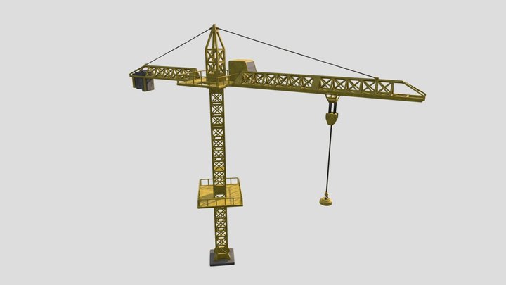 Yellow Crane 3D Model