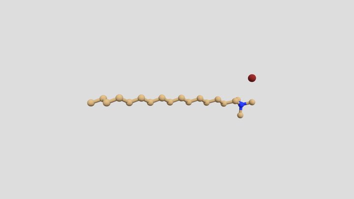 Cetyl Trimethyl Ammonium Bromide 3D Model