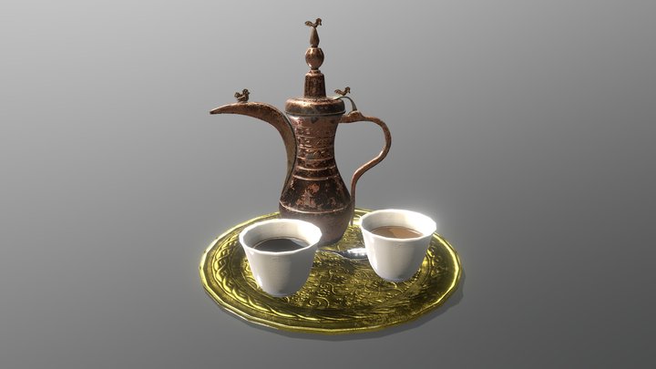 Vintage Coffee Set 3D Model