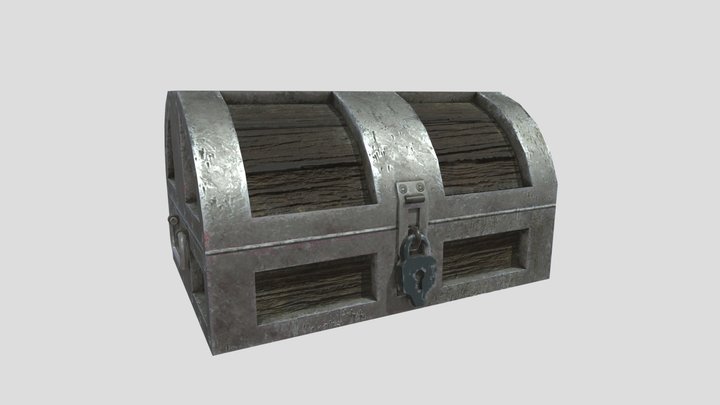 Lowpoly chest 3D Model