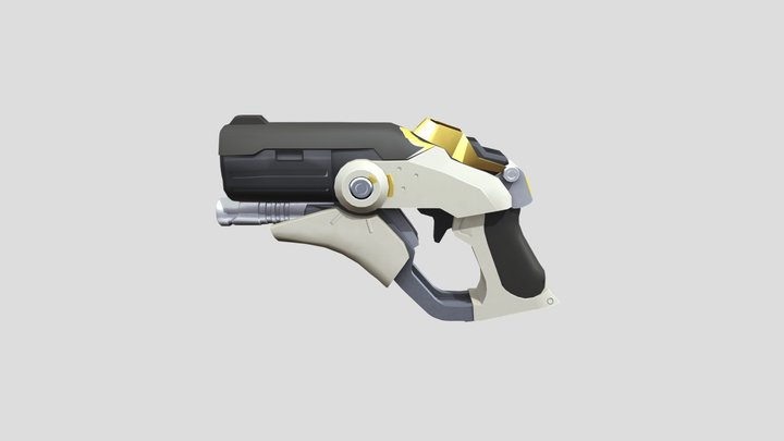 Mercy's Caduceus Blaster Textured 3D Model