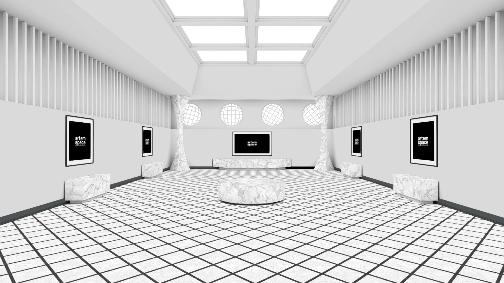 VR Art Gallery Interior 3D model by artemspace [b92d2f6] Sketchfab
