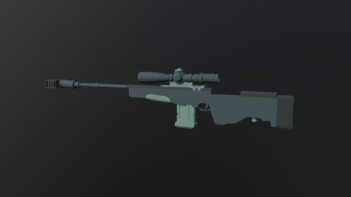 50Cal-L96 3D Model