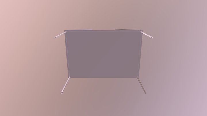Market 3x4.5 telaio + tetto 3D Model