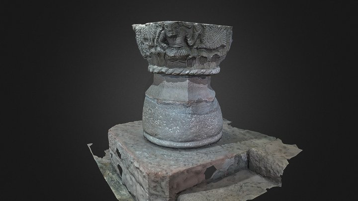 Church Font - Church of St Nicholas and St Peter – Free 3D Model STL