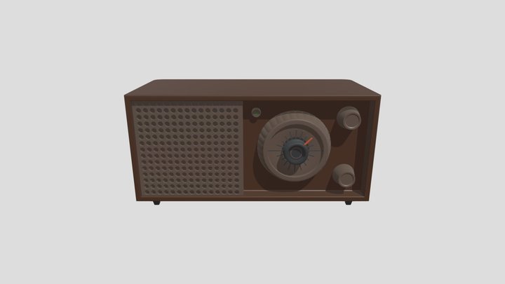 Radio Low Poly 3D Model