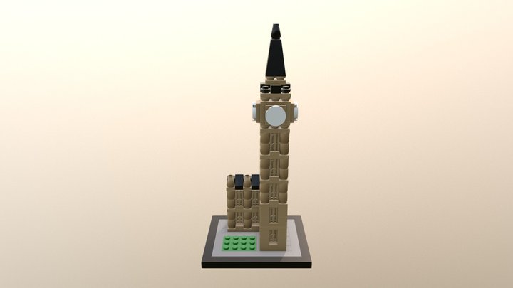 Lego Elizabeth Tower 3D Model