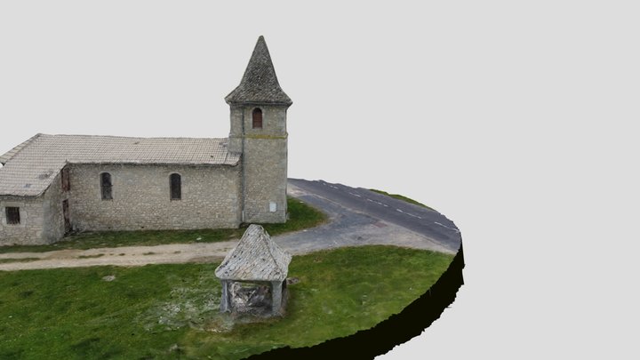Chapelle du Bourniou, commune de Roumégoux 3D Model
