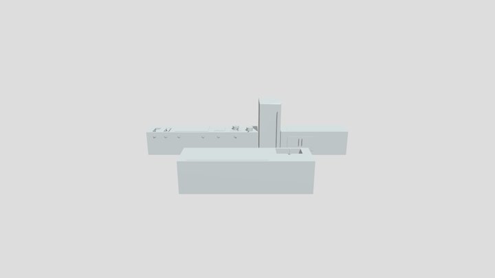 Kitchen Scene (No Textures or Lighting) v1 3D Model