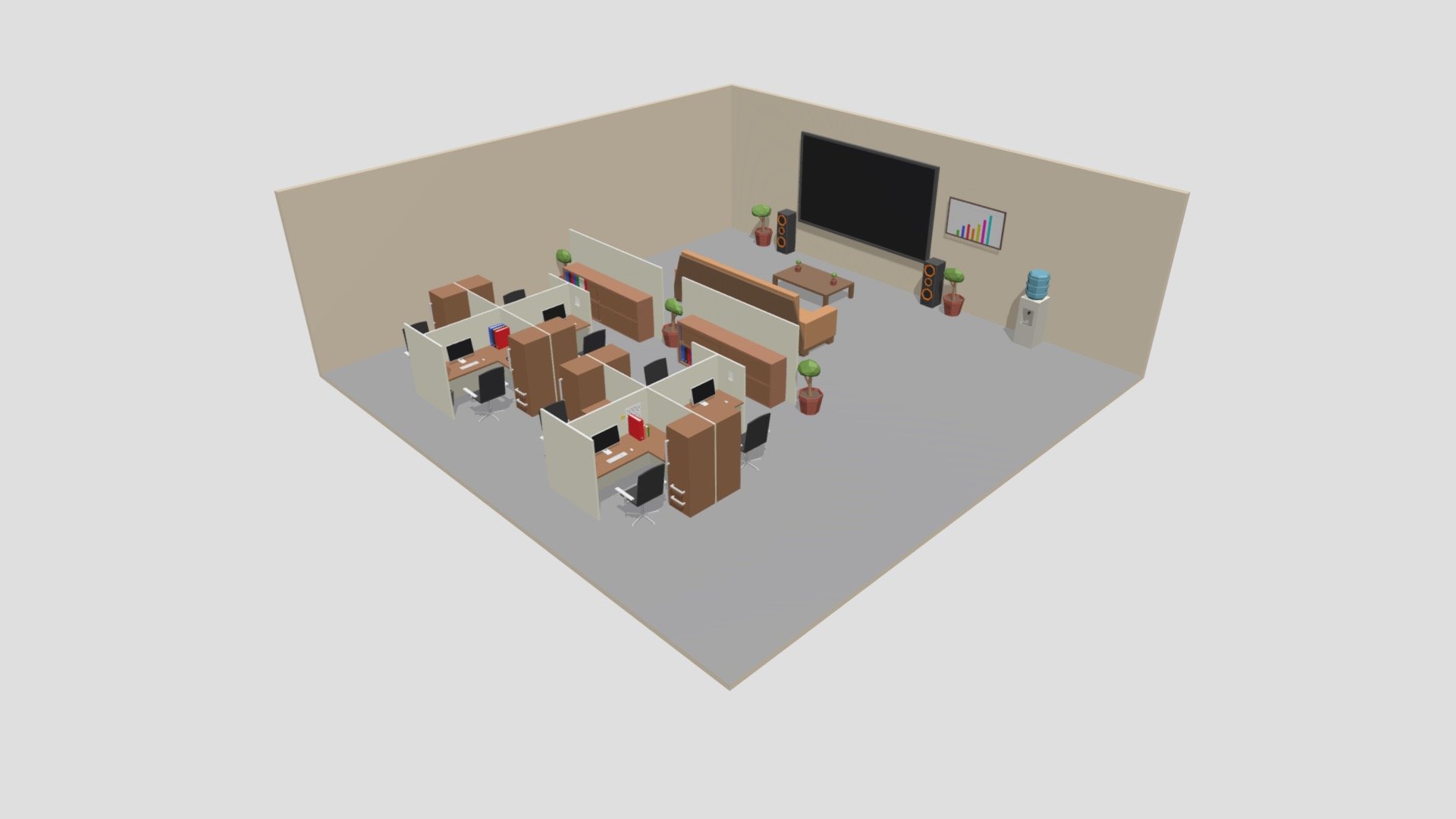Isometric LowPoly Office