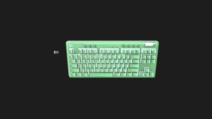 Teclado Gaming Logitech G715 Verde 3D Model