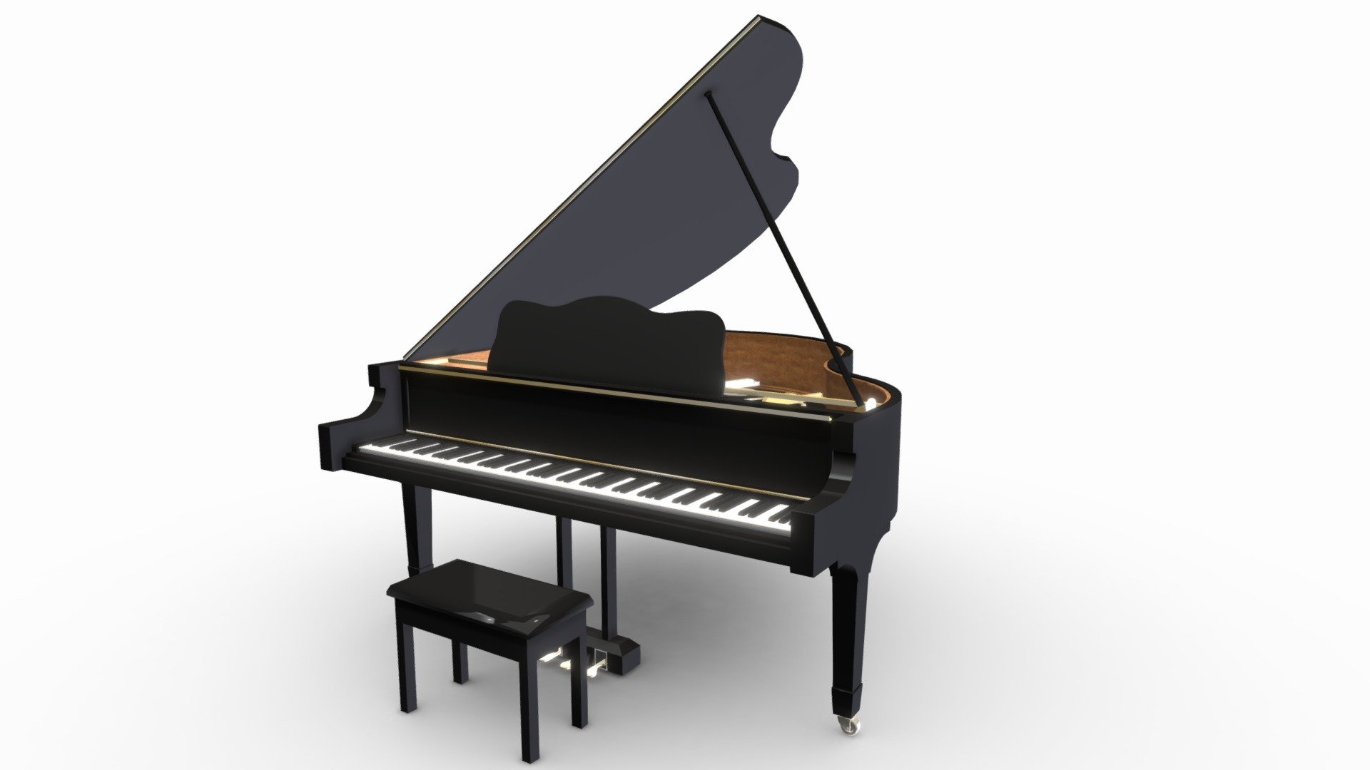 Classic Piano #2 - Buy Royalty Free 3D model by digikstudio [b934e66