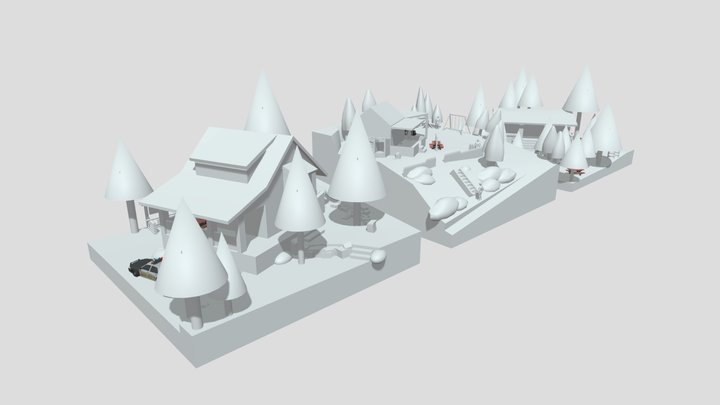 DAE Diorama - Blockouts 3D Model