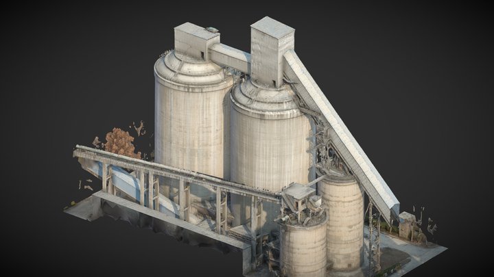 Cement storage tank, production equipment – Modelo 3D gratuito STL