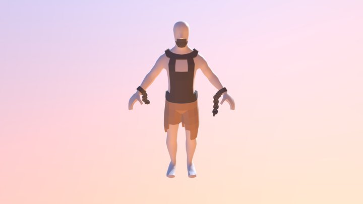 Shackled Prisoner 3D Model