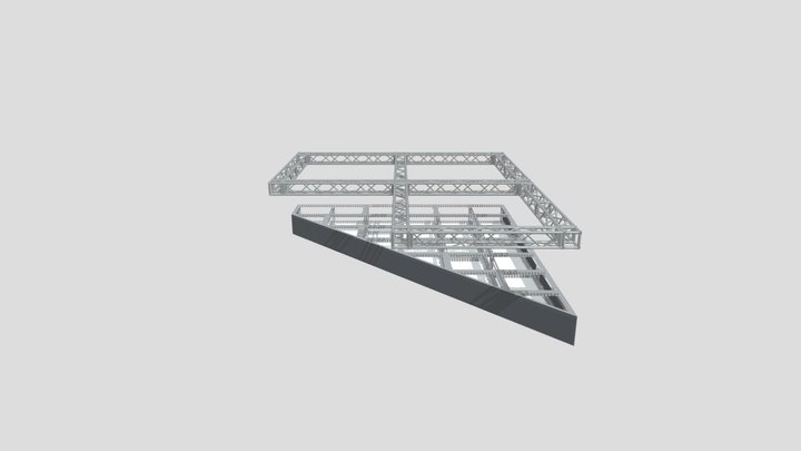 Suspended BeMatrix Overhang from Truss. 3D Model