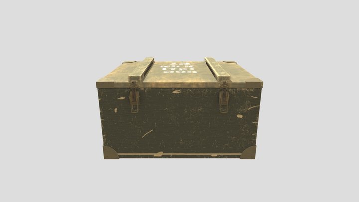 Color Short Ammo Crate 3D Model