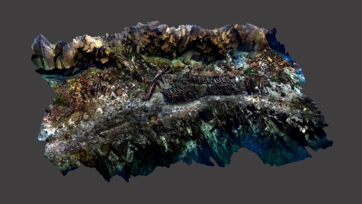 Gresham ship wreck in context 3D Model