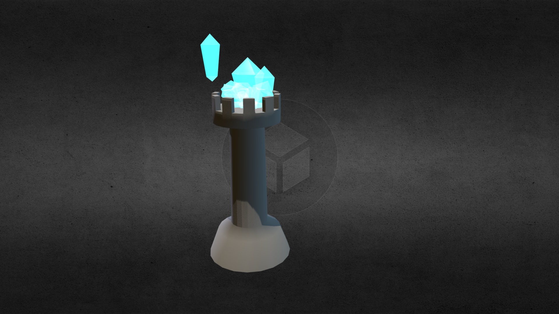 3D model Magic_Tower - This is a 3D model of the Magic_Tower. The 3D model is about a light bulb with a blue light.