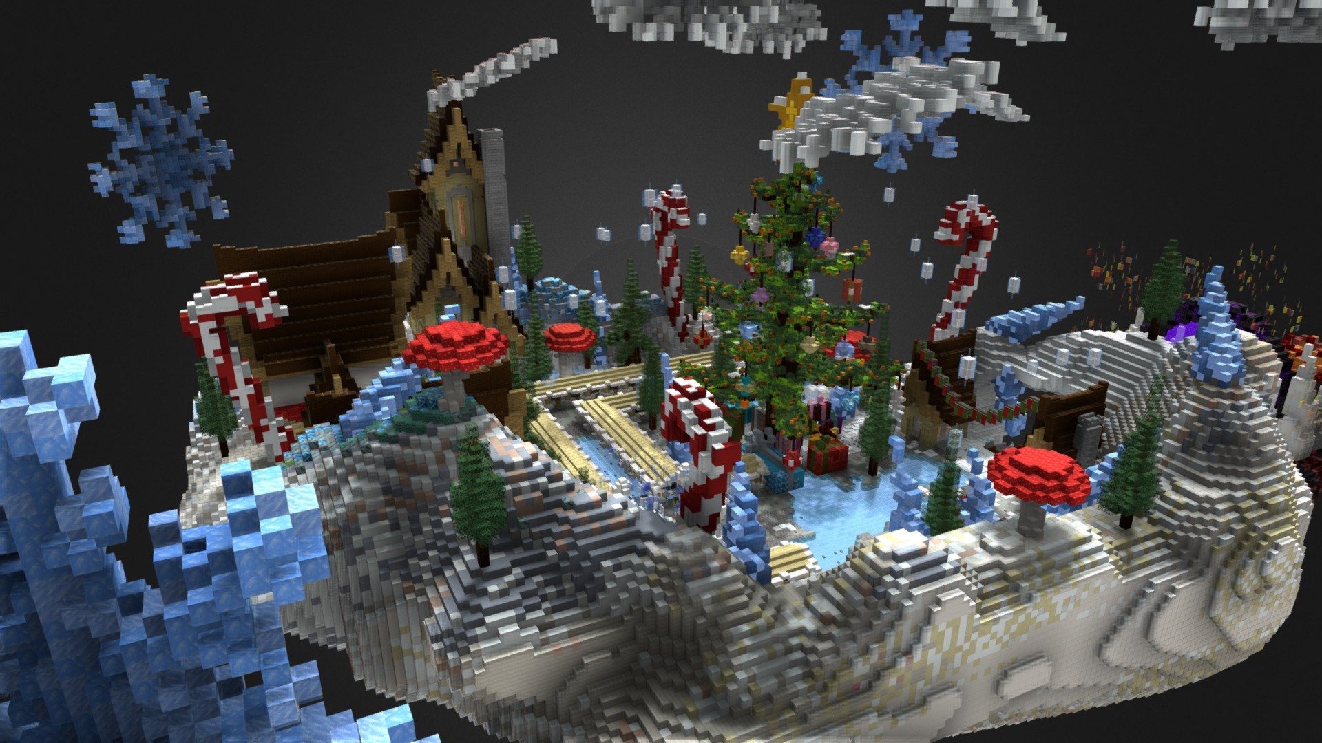 BoxPvP Christmas Spawn   3D Model By IMBuilder [b939c12]   Sketchfab