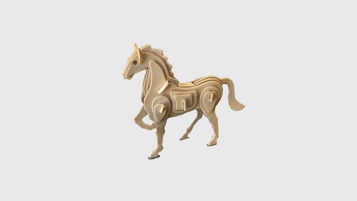 Wooden horse model 3D Model