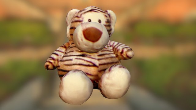 Cuddly Tiger 3D Model