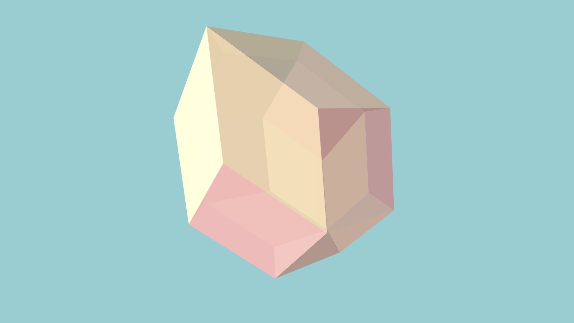 Rhombic Icosahedron stretched by Golden Ratio