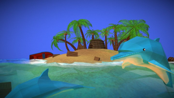 Tropical island 3D Model