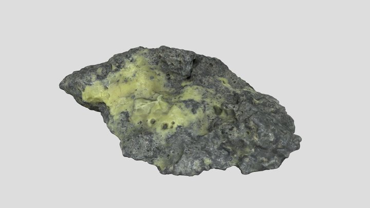 Sulfur on pyroclastic material - Copahue volcano 3D Model