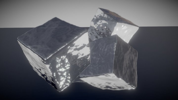 Ice Cubes 3D Model