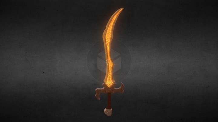 Fantasy Sword 3D Model