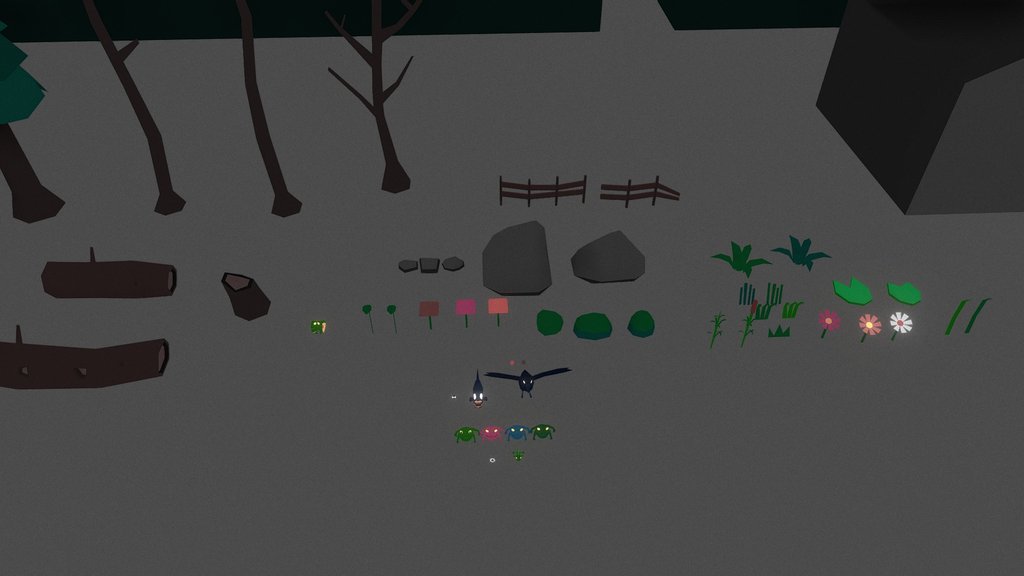 Swamp - Low Poly Props and low poly characters
