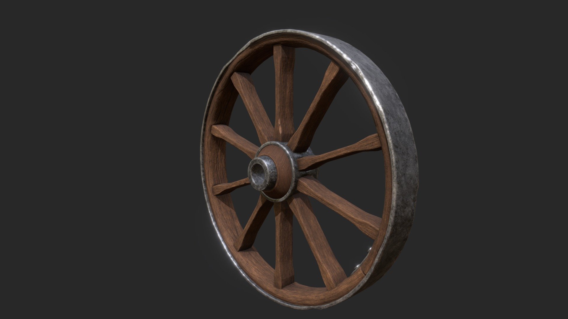 Wagon wheel Download Free 3D model by Oleg Bone (Oleg_Bone) [b93ec52