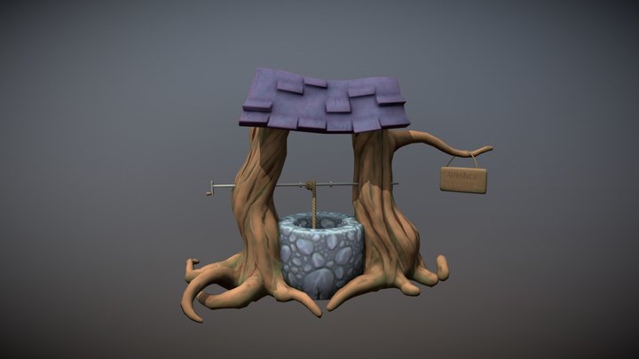 Hand-Painted Well Asset 3D Model