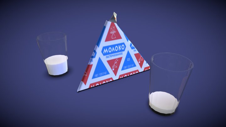 Soviet milk. 3D Model